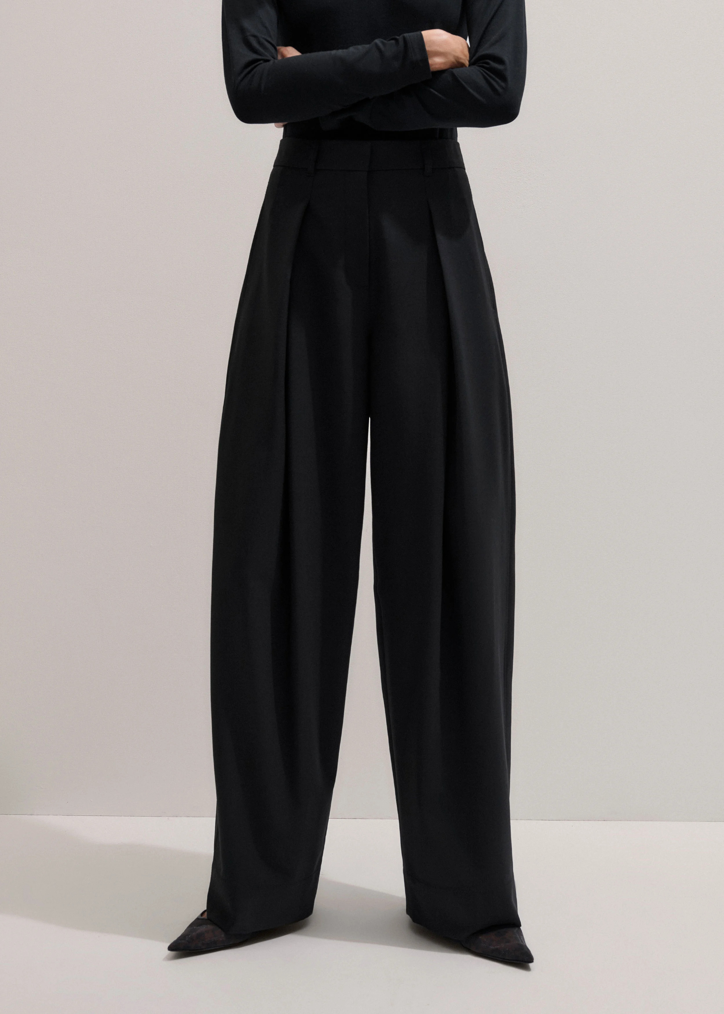 Pleat Tapered Trouser Wool Tailoring | ME+EM Global (Excluding US)