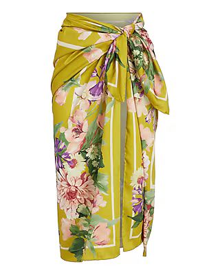 Yellow Floral Print Sarong | Express