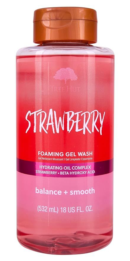 Tree Hut Strawberry Balance & Smooth Foaming Gel Wash, 18 oz | Amazon (US)