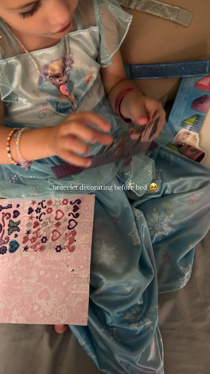 bracelet decorating before bed 🥹 she LOVED this gift I brought her back from Sonoma! 

#LTKdayinmylife #LTKmomlife #LTKKids