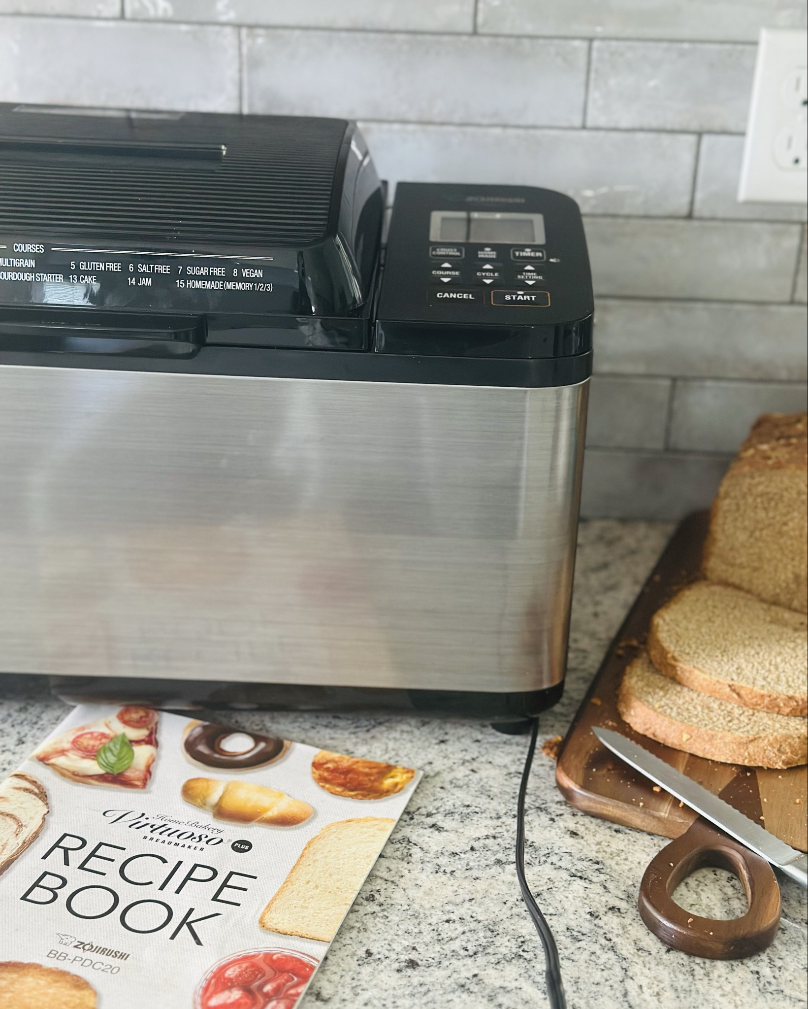 A breadmaker that does all the work for us! Very efficient and easy to use! 
Comes with a recipe book to help! 😀

#LTKVideo #LTKHome #LTKFamily