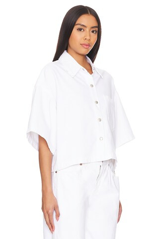 AGOLDE Rona Box Shirt in Milkshake from Revolve.com | Revolve Clothing (Global)