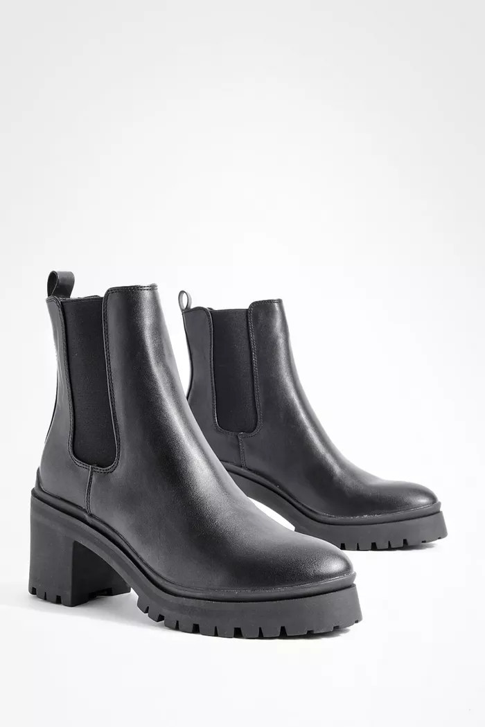 Block Heel Chelsea Boots | boohoo (US & Canada)