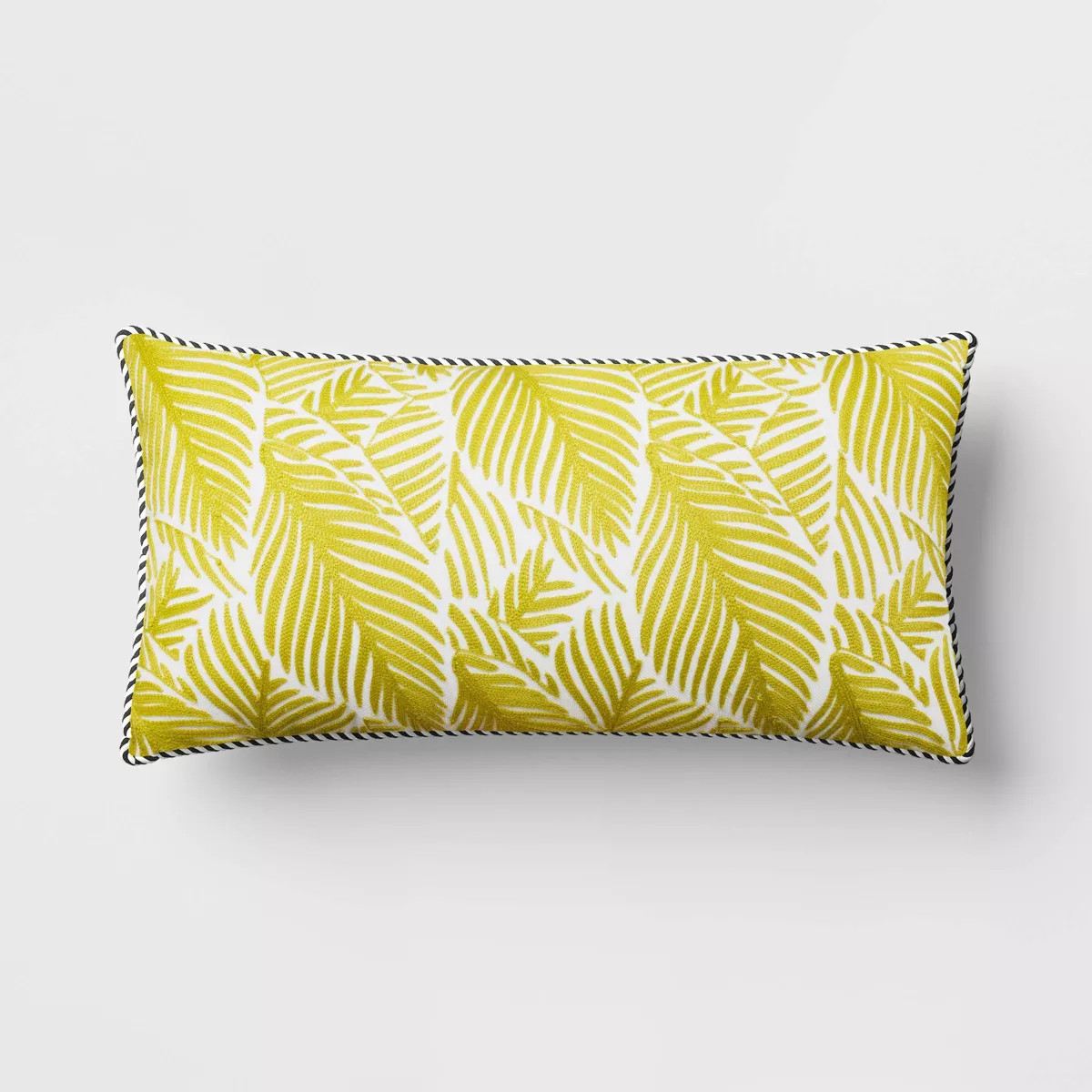 10"x20" Palm Leaves Outdoor Lumbar Pillow Green - Threshold™ | Target