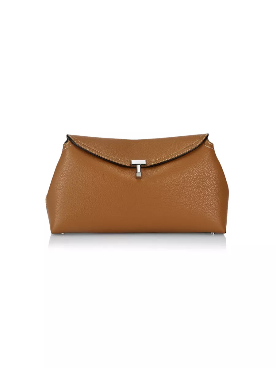 T-Lock Leather Clutch | Saks Fifth Avenue