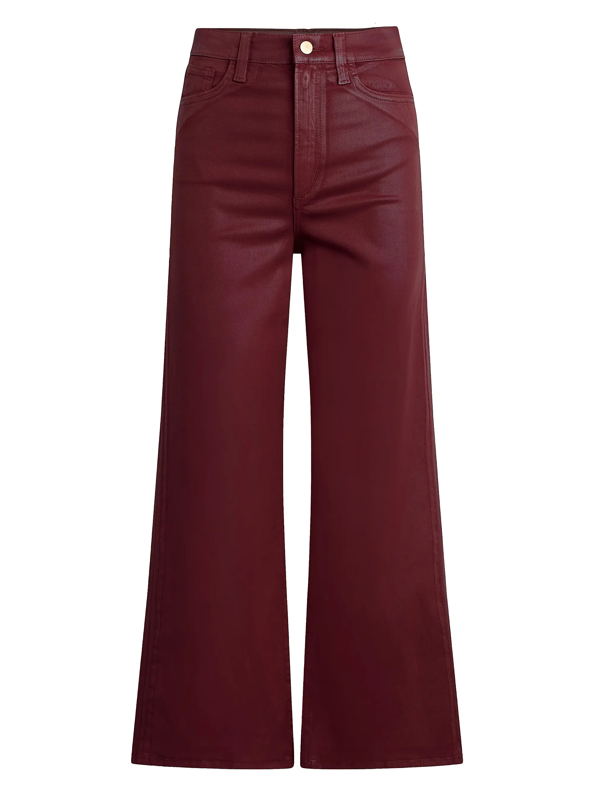 The Mia Coated Wide-Leg Ankle Crop Jeans | Saks Fifth Avenue