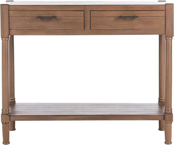 Safavieh Home Collection Filbert Brown 2-Drawer Bottom Shelf Console Table | Amazon (US)