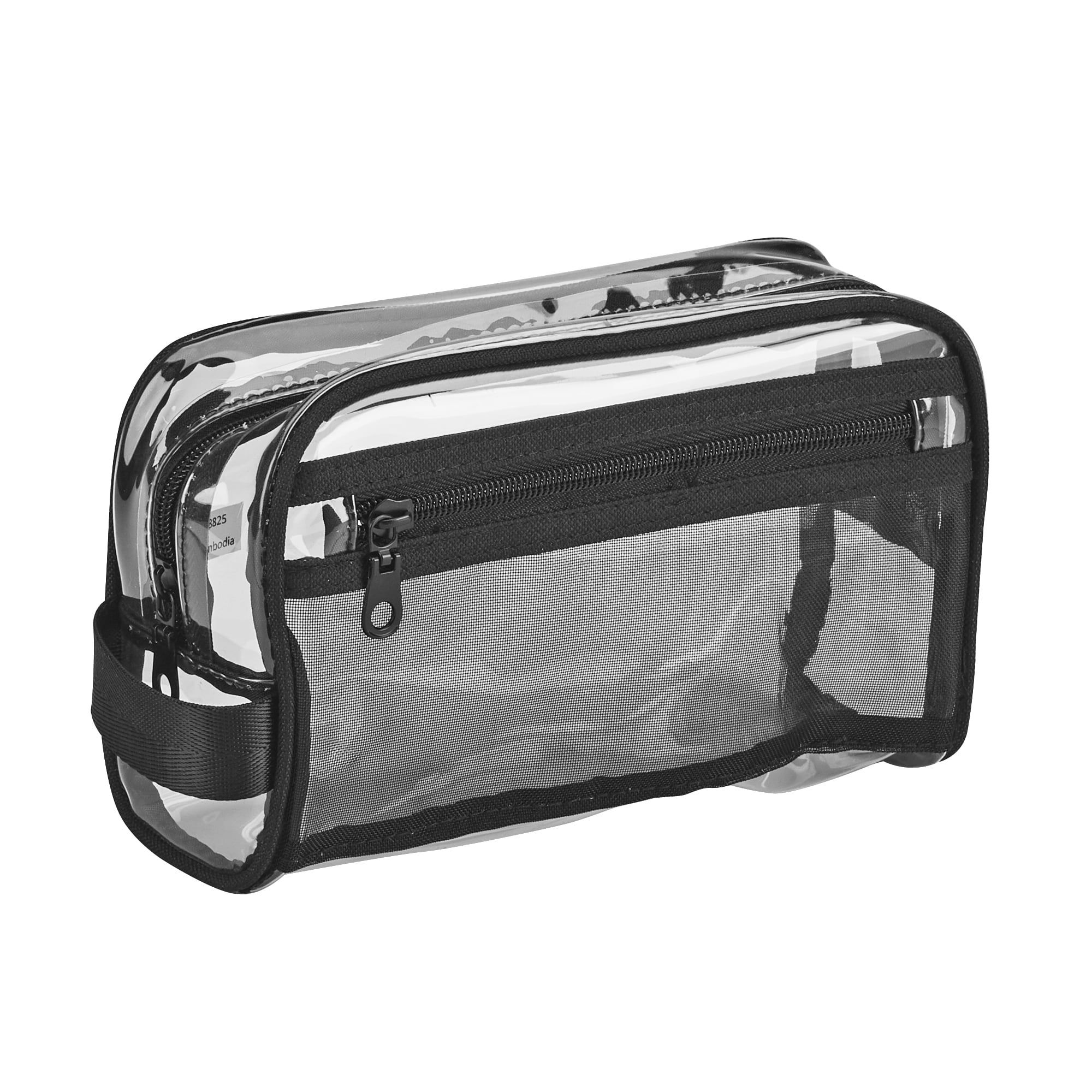 Basics Transparent PVC with Black Webbed Handle & Piping with Easy Access Side Pocket | Walmart (US)