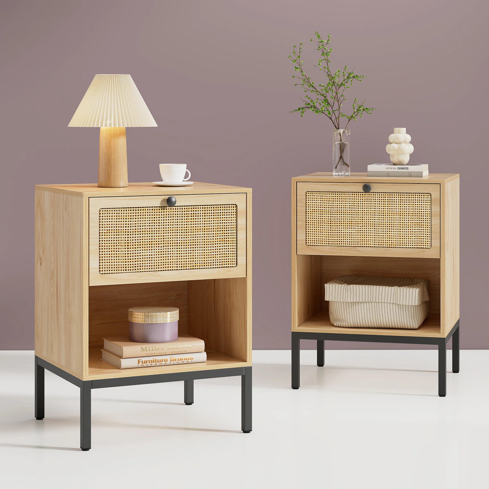 Bosonohy 1 - Drawer Nightstand in Nature | Wayfair North America
