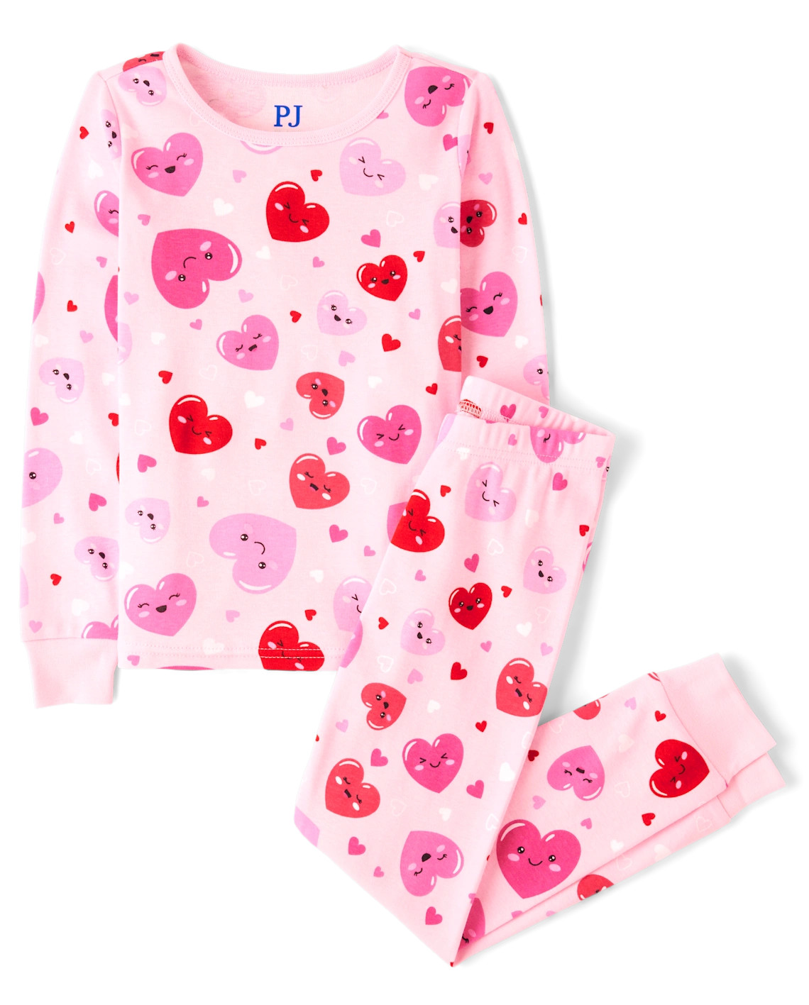 Girls Heart Snug Fit Cotton Pajamas - pink | The Children's Place