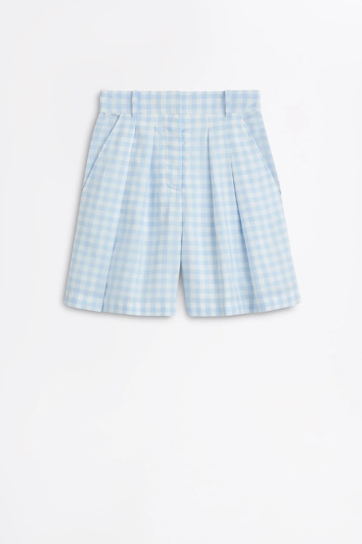 GINGHAM SHORT - BLUE.WHITE - Scanlan Theodore | Scanlan Theodore US