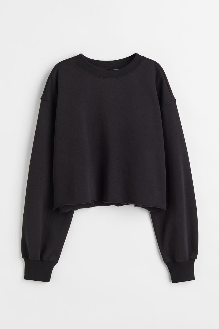 H&M+ Cropped Sweatshirt | H&M (DE, AT, CH, NL, FI)