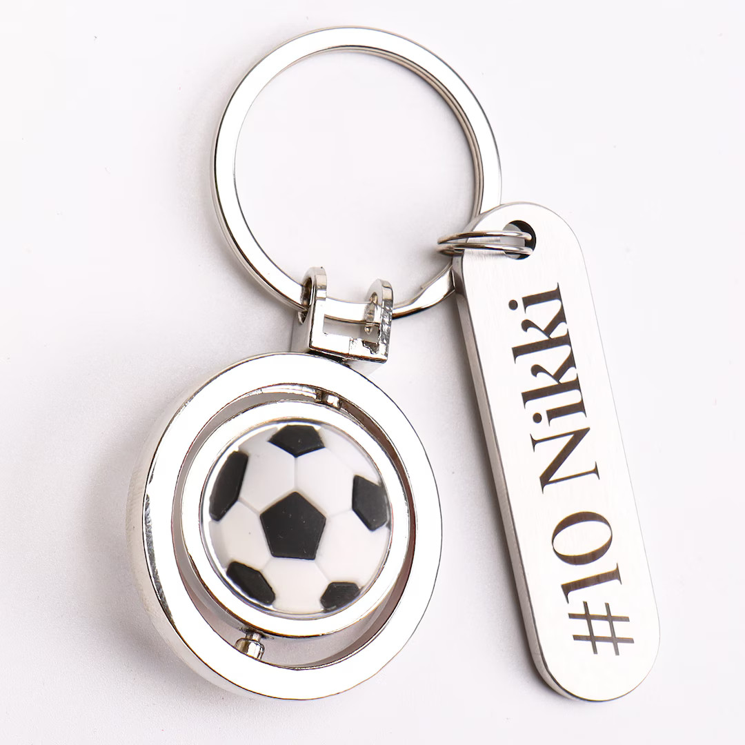 Personalized Sports Keychain Soccer Player Custom Name Number - Etsy | Etsy (US)
