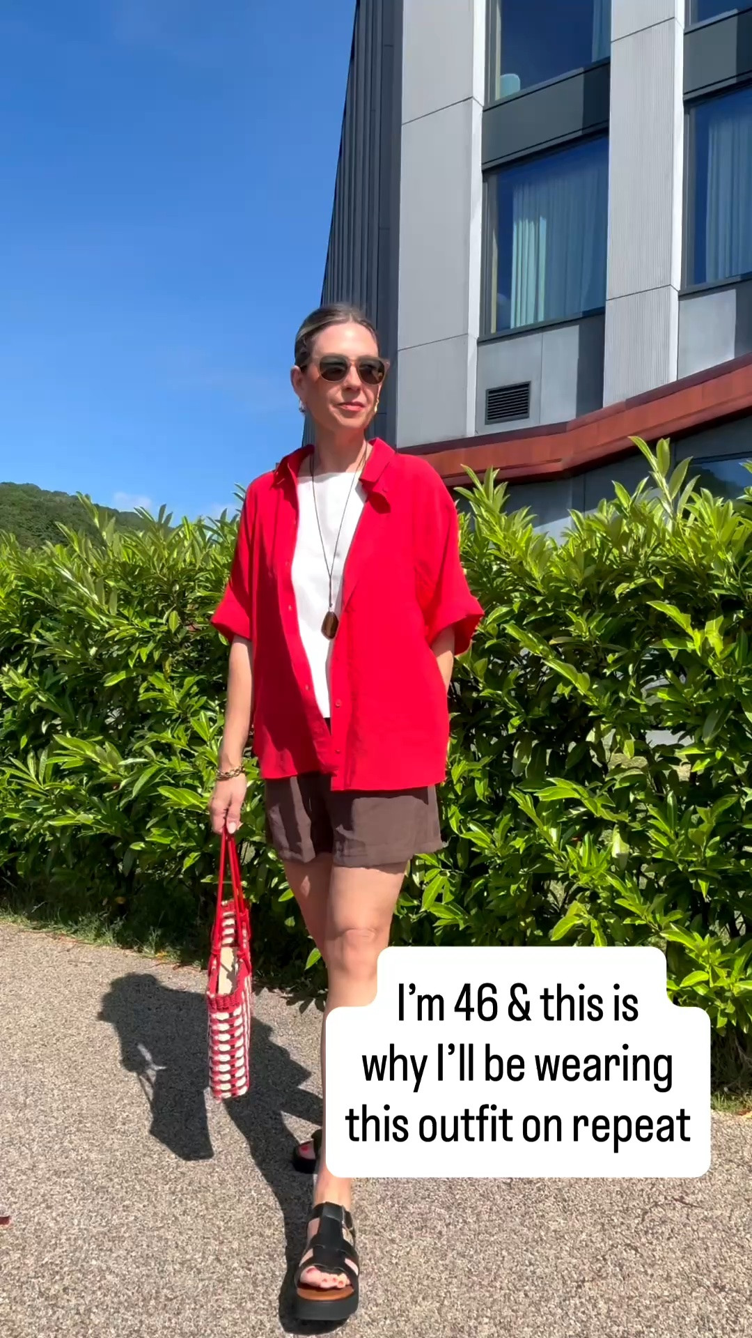 Summer outfit formula - shorts, top and layer 🤎

#LTKuk #LTKsummer #LTKover50style