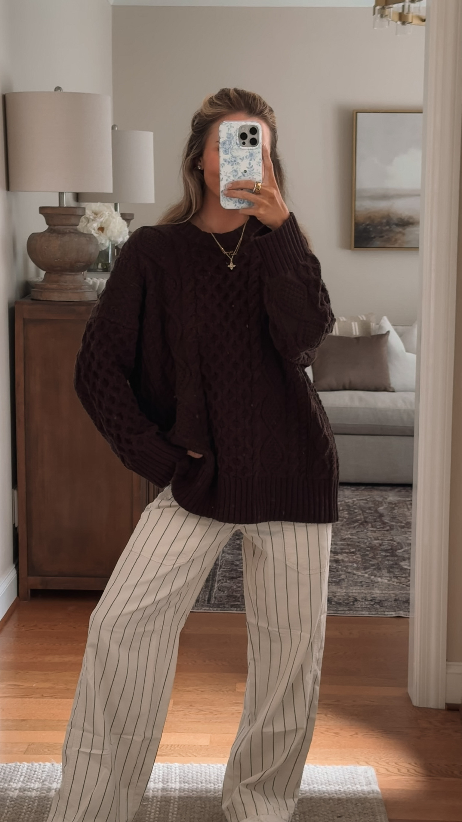 Comfy casual vibes 🤎 Sweater is from the Kathleen Post x Abercrombie collection & pants are Aerie! 

Perfect cozy fit for fall days 🍂✨ 

 #LTKStyle #LTKFall #LTKSale #LTKootd #LTKcasual #LTKunder100

#LTKSeasonal