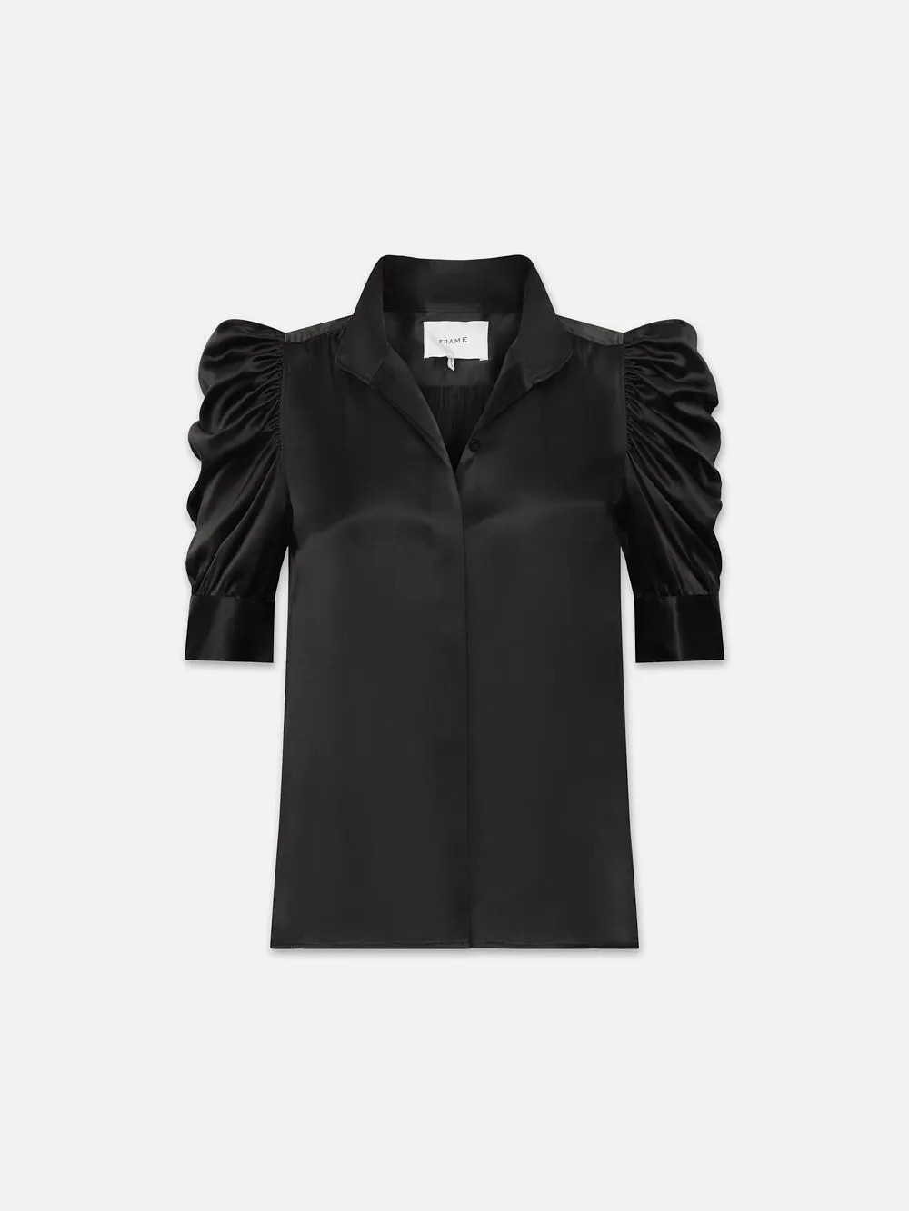 Gillian Top  in  Glossy Noir | Frame Denim