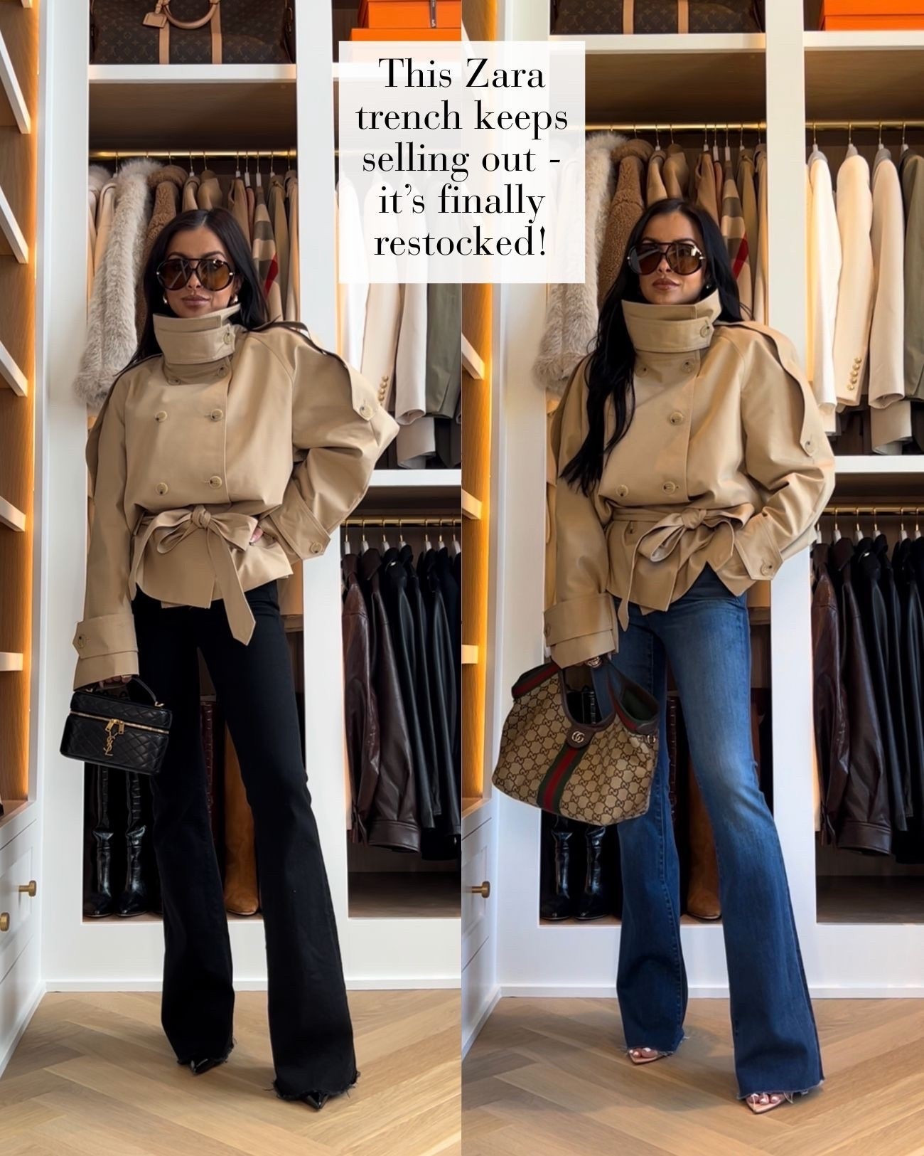 Zara spring outfit 2026
This Zara cropped trench gives major YSL vibes and it’s almost sold out! Paired with my Veronica beard jeans it’s the perfect workwear outfit and can carry you into a date night. They’re also so chic with the viral mother hustler jeans.



#LTKWorkwear #LTKPetite #LTKOver40