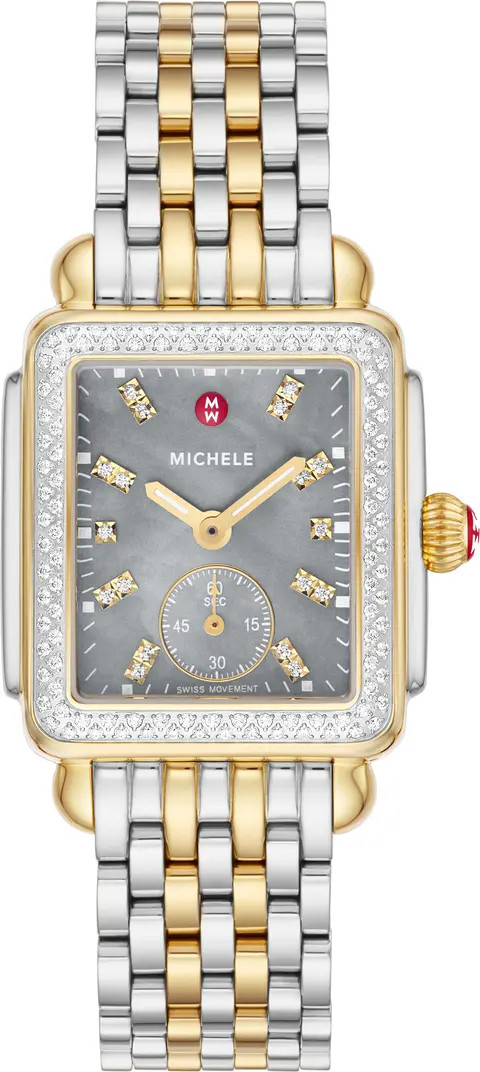 MICHELE Deco Mid Diamond Bracelet Watch, | Nordstrom | Nordstrom
