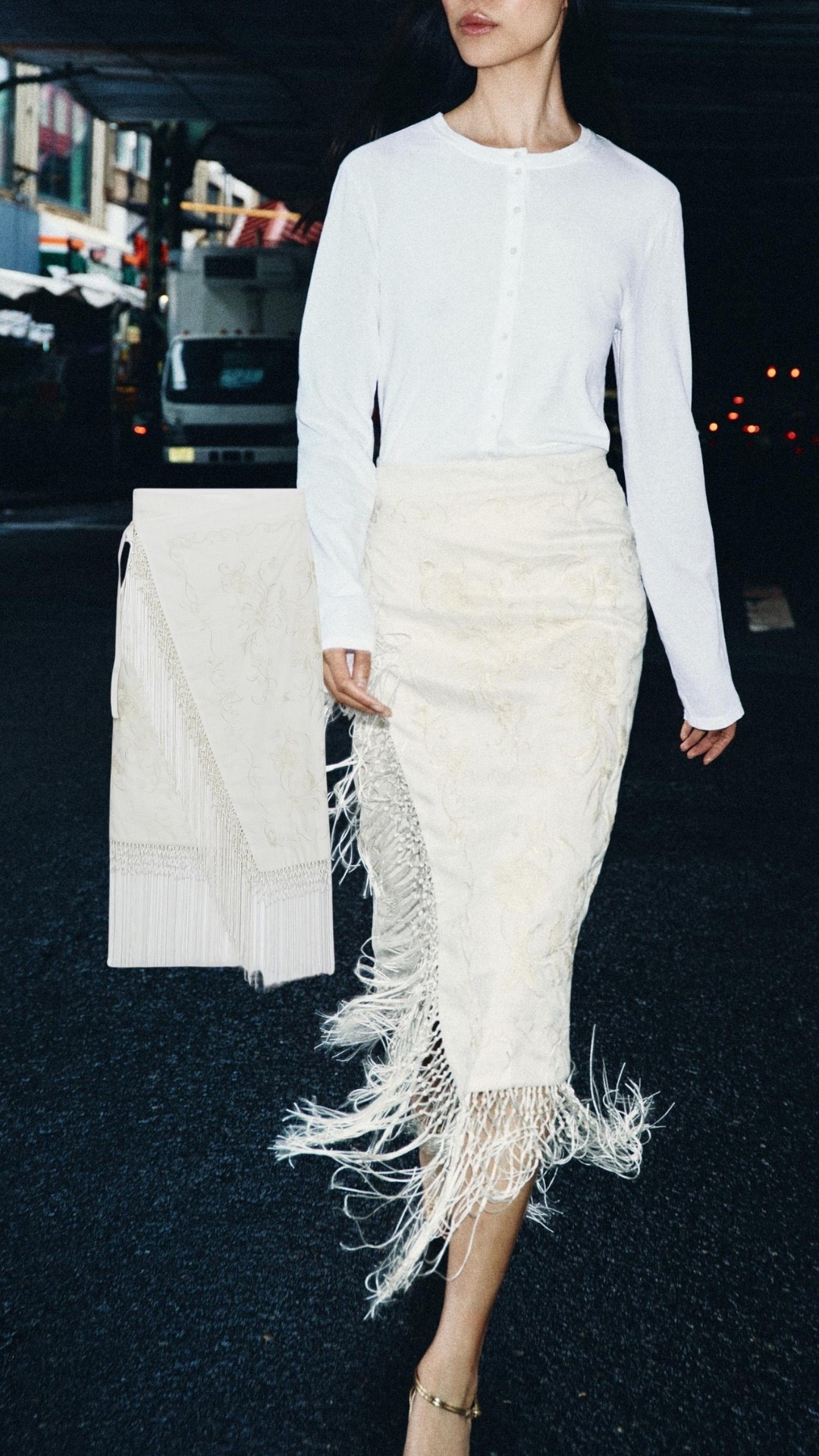 Zara fringe skirt