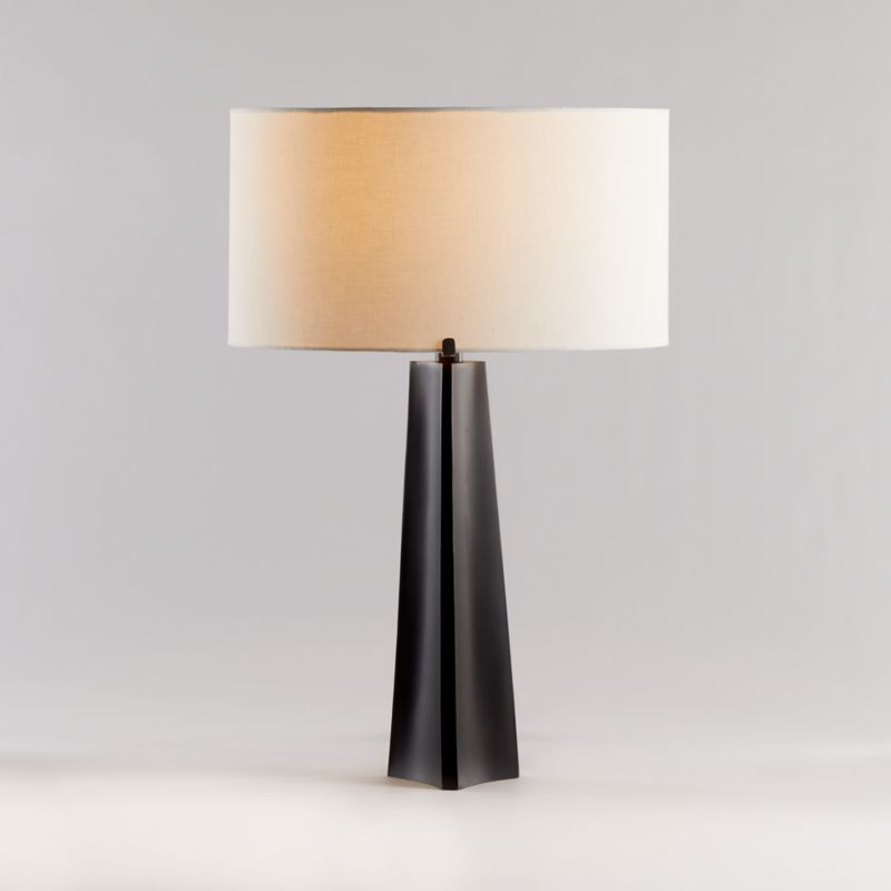 Isla Bronze Triangle Table Lamp 26" + Reviews | Crate & Barrel | Crate & Barrel