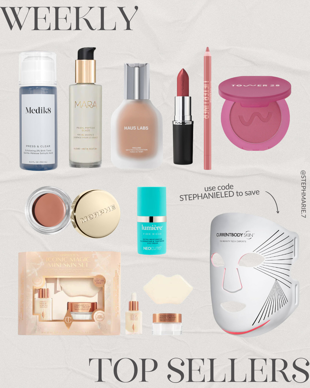 Most shopped by you this week 💫 Use code STEPHANIELED to save on my red light LED mask! 

 #LTKgrwm #LTKOver40 #LTKBeauty