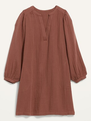 Long-Sleeve Poet Mini Swing Dress for Women | Old Navy (US)