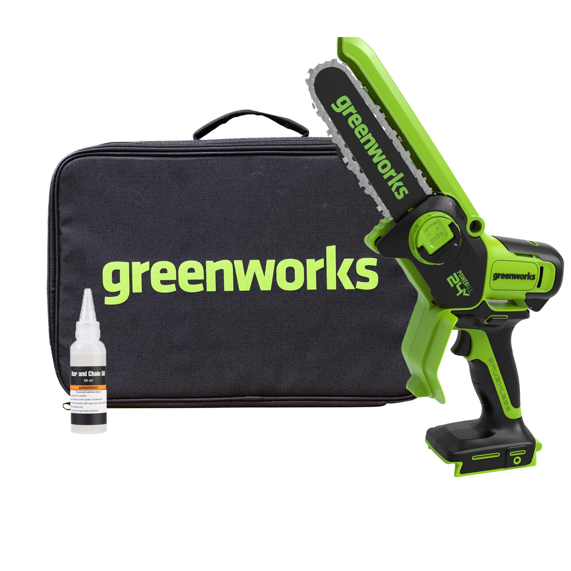 Greenworks 24-volt 6-in Battery Chainsaw Battery Not Included Charger Not Included | CS24L02 | Lowe's