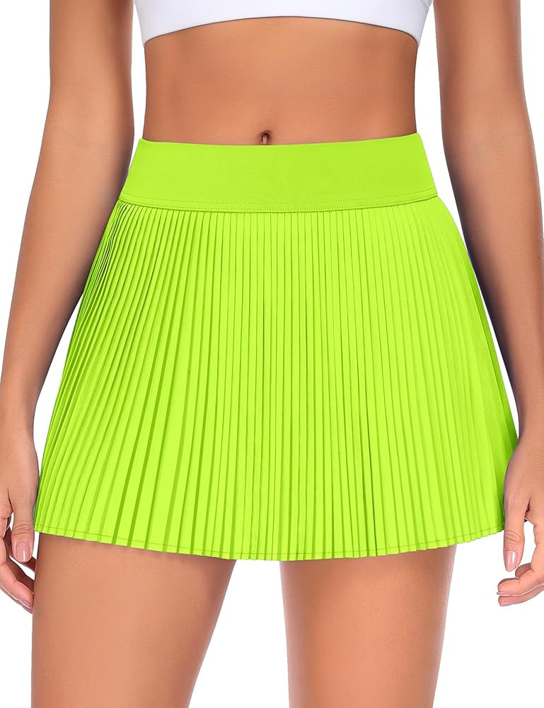 JoyGirl 13" Pleated Tennis Skirts with Shorts Women Pleated Mini Golf Skorts with Pockets High Wa... | Amazon (US)