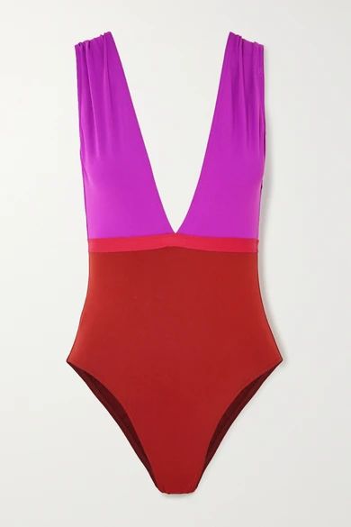 Eres - Costa Rica Ambera Color-block Swimsuit - Pink | NET-A-PORTER (US)