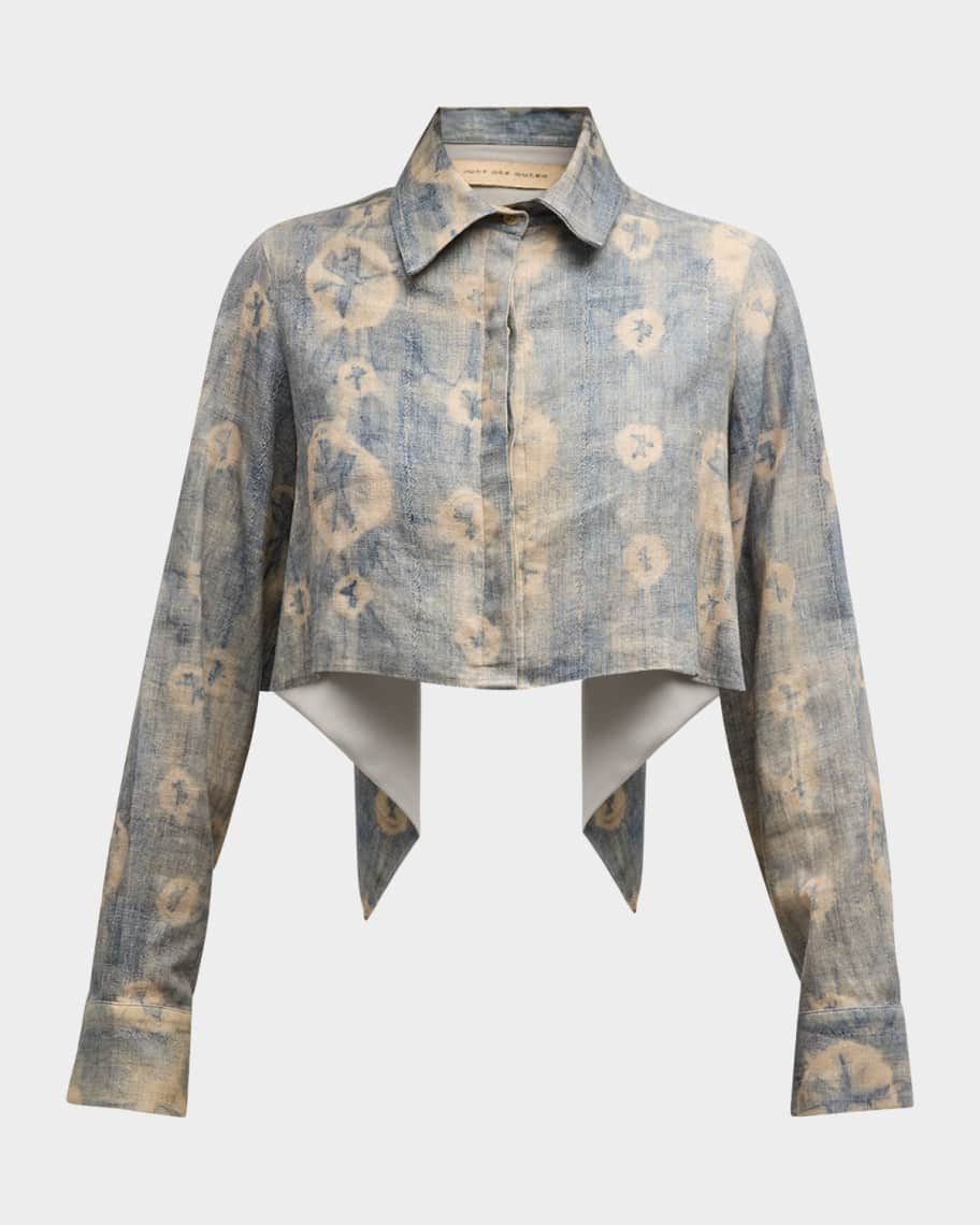 JBQ Cova Shibori Crop Top | Neiman Marcus