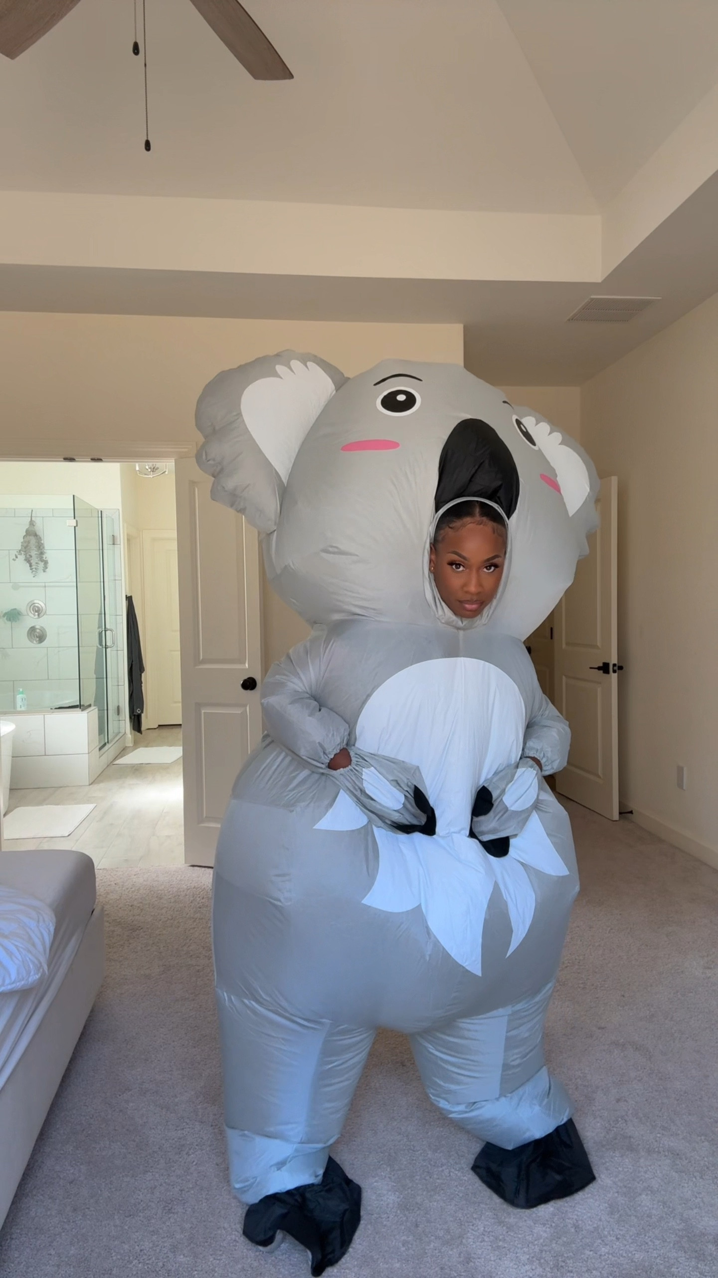 Impressing my toddler with a koala 
