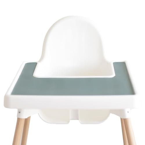 Yeah Baby Goods Placemats Compatible with IKEA Antilop High Chair (Faded Jade) - Slip-Resistant & Food-Grade Silicone High Chair Mat - Easy Clean High Chair Accessory | Amazon (US)