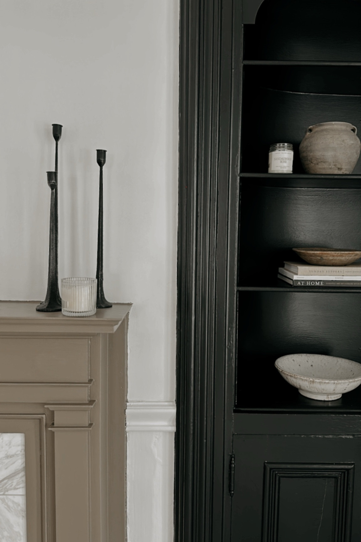 neutral decor mantle styling simple decor tapered candle holders

#neutraldecor #taperedcandles #mantlestyling 

#LTKStyleTip #LTKHome #LTKMostLoved