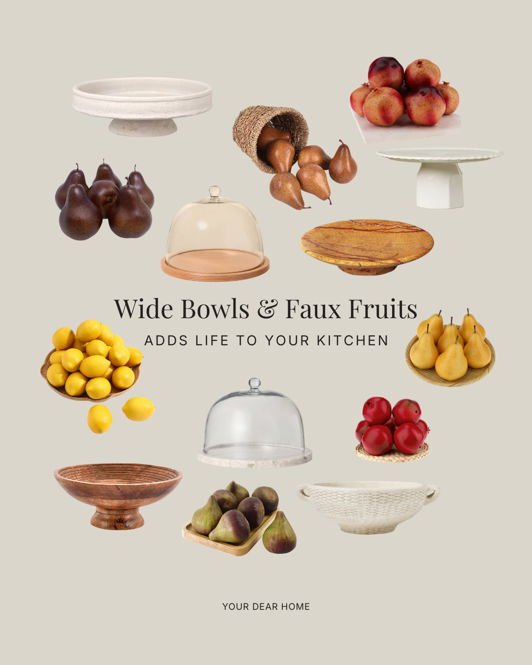 Fresh produce is a simple kitchen countertop styling win. A bowl of fruit, lemons, or garlic adds color and makes the space feel lived-in! 

 #LTKHome