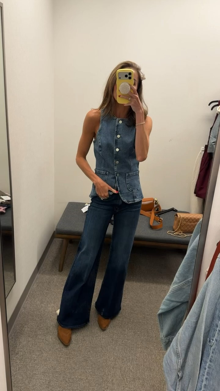 Always love a good Canadian tuxedo moment 🩵 jeans run big / vest runs tts