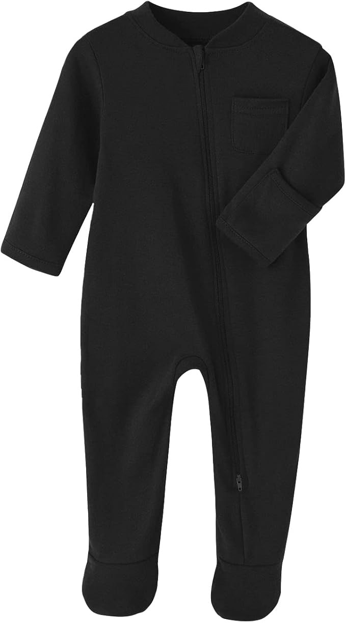 Baby Kids Sleep and Play Baby Cotton Sleeper Zip Front Footed Pajamas 0-12 Month | Amazon (US)