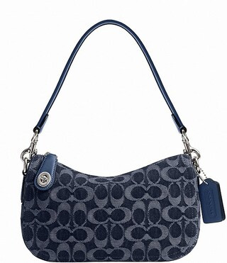 COACH Signature Denim Swinger Shoulder Bag | Dillard's | Dillard's