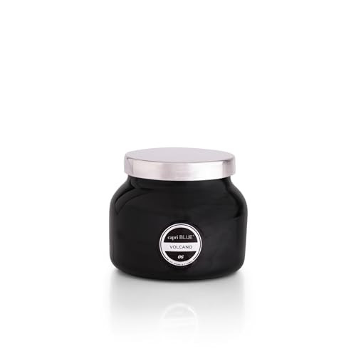 Capri Blue Volcano Scented, Glass Jar Candles for Home with Tropical Fruit & Sugared Citrus, Soy Wax Blend, Black Color (8 Oz) | Amazon (US)