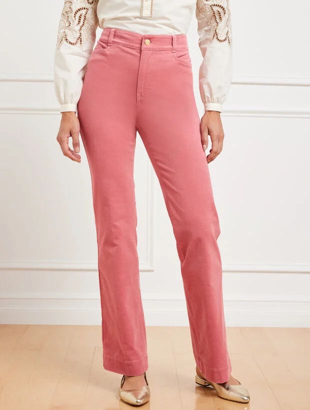 Stretch Corduroy Flare Leg Pants | Talbots