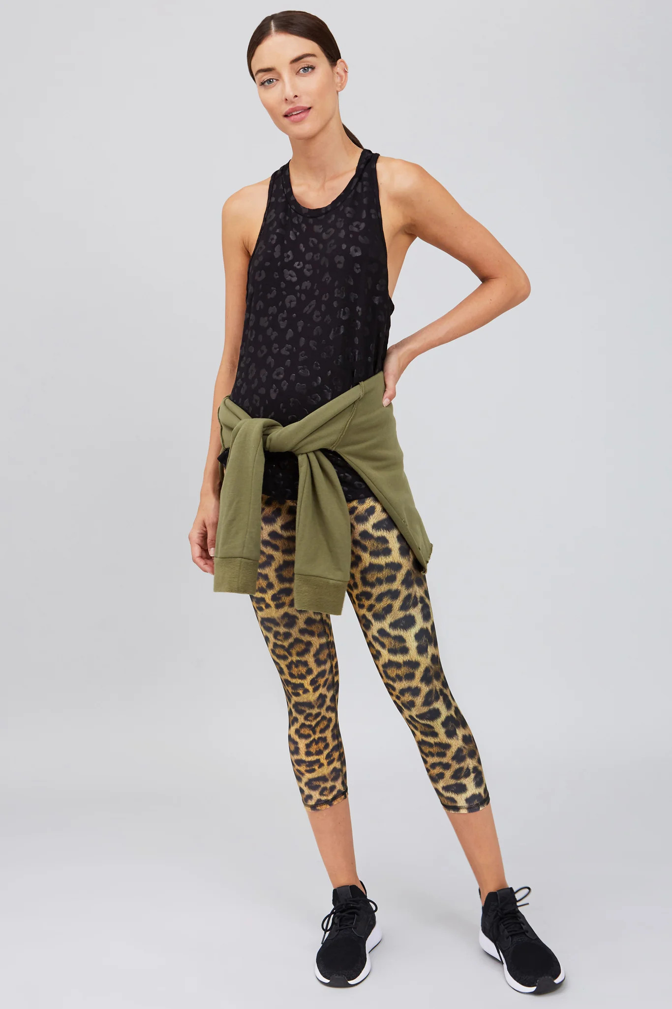 Leopard Goals Super-High Band Capris | Terez