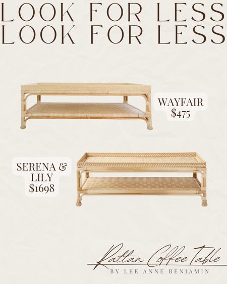 Serena and Lily coffee table look for less! 

#LTKsalealert #LTKunder100 #LTKhome