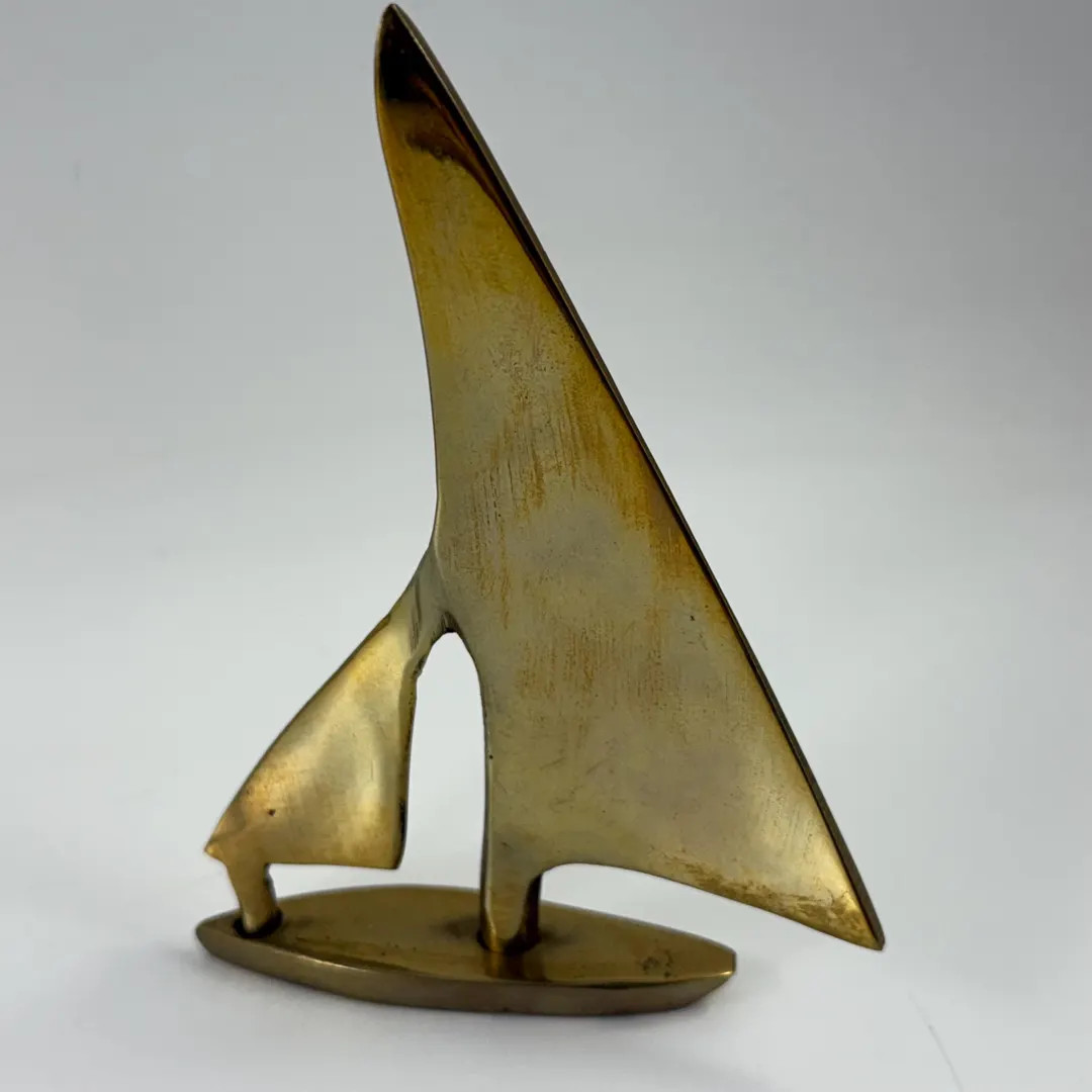 Vintage Solid Brass Sailboat Paperweight,figurine or Knick Knack - Etsy | Etsy (US)