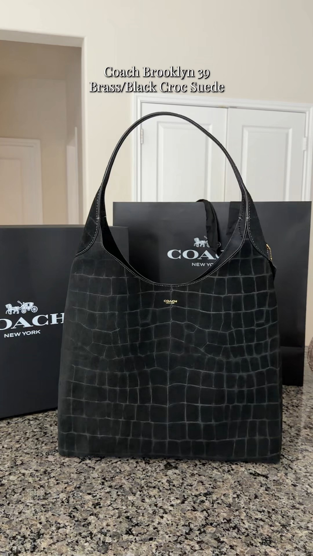 Wearing it at the end for size reference! This is the perfect fall bag. Chunky bags are IT this season! The croc suede adds so much jazz to your outfit too. 🖤 

#LTKWorkwear #LTKTravel #LTKItBag