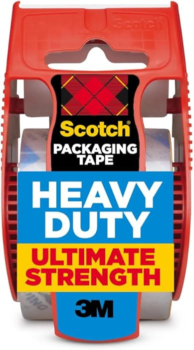 Scotch Heavy Duty Shipping Packing Tape, Clear, Shipping and Packaging Supplies, 1.88 in. x 27.7 ... | Amazon (US)