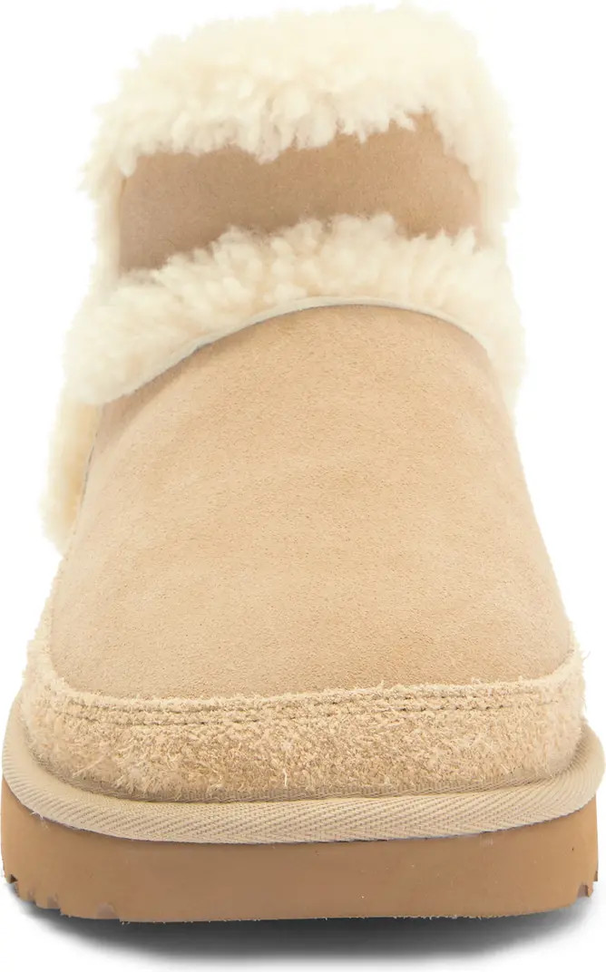 UGG® Classic Ultra Mini Spillseam Genuine Shearling Bootie (Women) | Nordstrom | Nordstrom