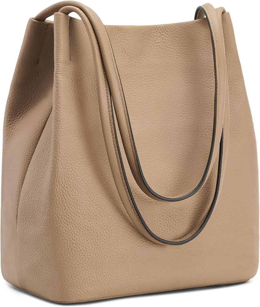 Kattee Women Soft Genuine Leather Totes Shoulder Bag Purses and Handbags with Top Magnetic Snap C... | Amazon (US)