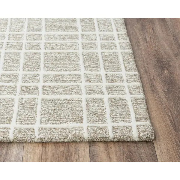 Alora Decor Lofton Plaid Hand-tufted Wool Rug | Bed Bath & Beyond