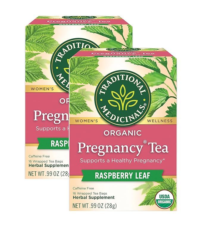 Traditional Medicinals Organic Pregnancy Herbal Tea - 16 Tea Bags (Pack of 2) | Amazon (US)