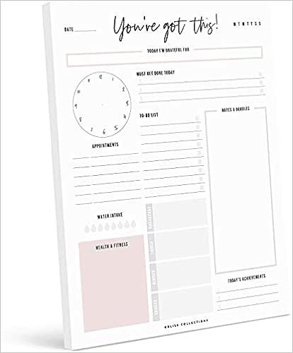 Amazon.com : Bliss Collections Daily Planner, You've Got This, Undated Tear-Off Sheets Notepad In... | Amazon (US)