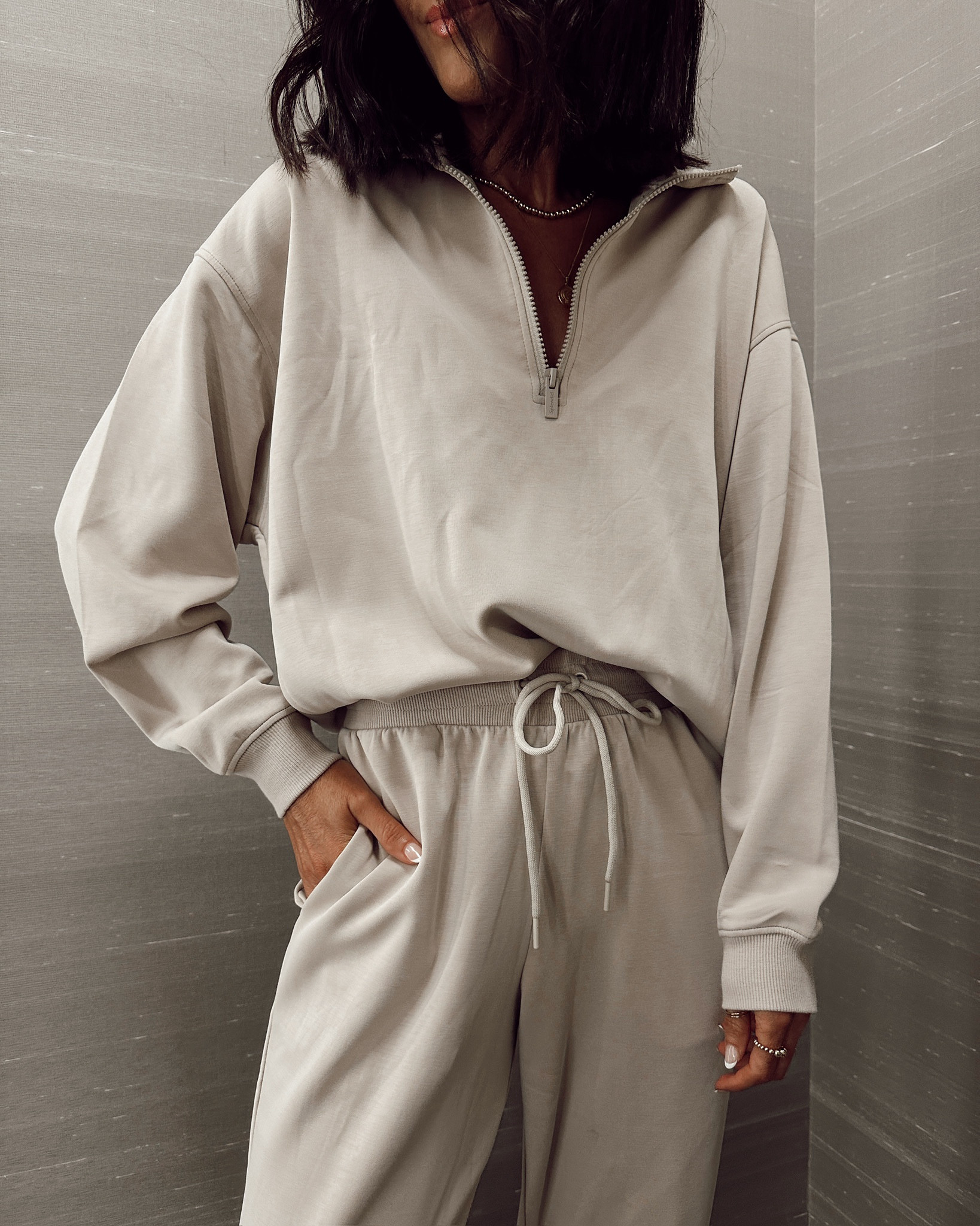 I'm just shy of 5-7" wearing the size XS joggers and S sweatshirt
StylinByAylin, Aylin

#LTKSeasonal #LTKActive #LTKStyleTip